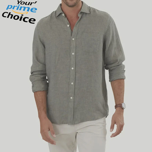 Camicie da <span class=keywords><strong>uomo</strong></span> in tinta unita da <span class=keywords><strong>uomo</strong></span> a manica lunga 100% <span class=keywords><strong>abiti</strong></span> alla moda da <span class=keywords><strong>uomo</strong></span> - Product Image 1