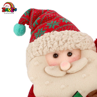 Zaves 11 pouces bonhomme de neige père noël intérieur en peluche décoration de vacances pin flocon de neige signe d'hiver affichage de bureau décorations de noël