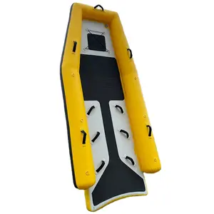 Oem Geel Lichtgewicht Drop Steek Stof Opblaasbare Kleine Korte Badmeester Rescue Board Slee Voor Jet Ski Met Accessoires