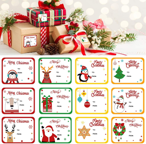 Étiquettes autocollantes pour cadeaux de Noël, motifs adhésifs, étiquettes de Noël, étiquettes nominatives, étiquettes de cadeaux de vacances - Product Image 6