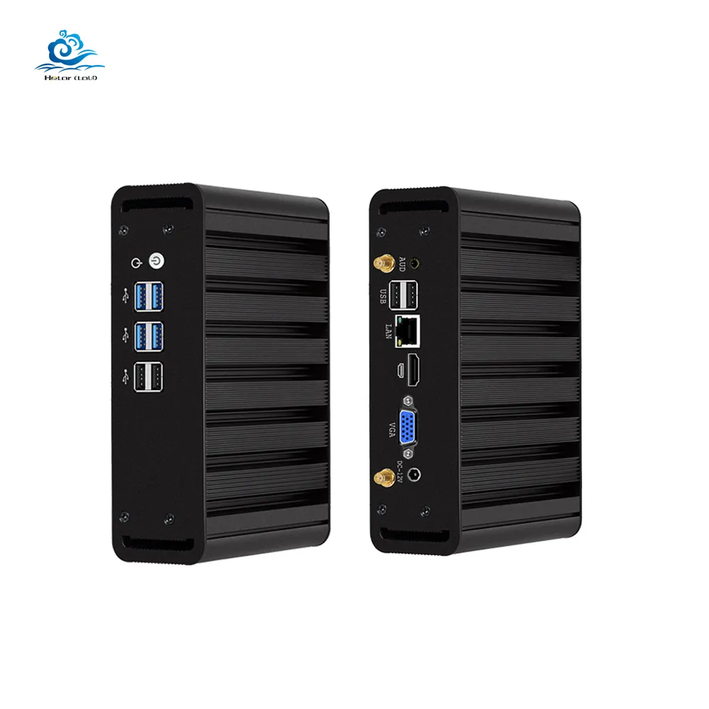 HLY Mini PC Win 10 Intel Core i7 5500Uファンレスデスクトップコンピューター、VGA HD WIFI 8G Ram 256G SSD HTPCTVボックスUSB3.0WIFI miniPC