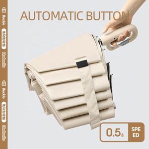 Paraguas Grande con Bloqueo Automático por Contraseña, Hebilla de Anillo, Triple Plegado, Protección UV, Reforzado, Resistente al Viento, Doble Uso, Publicidad Personalizada - Product Image 3