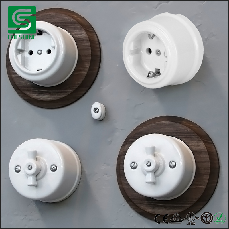 Женская Коаксиальная настенная розетка Colshine с изображением фарфора