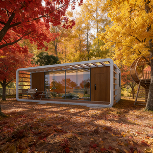 Capsule en acier préfabriquée mobile de conception nouvelle, une chambre, villa avec terrasse, salon, utilisation hôtelière, modulaire - Product Image 4