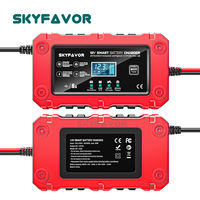 Cargador de Batería Inteligente para Automóvil de 12V 6A, Cargador de Batería Automático de 12V para Baterías de Plomo-Ácido, Cargador de Batería para Motocicleta