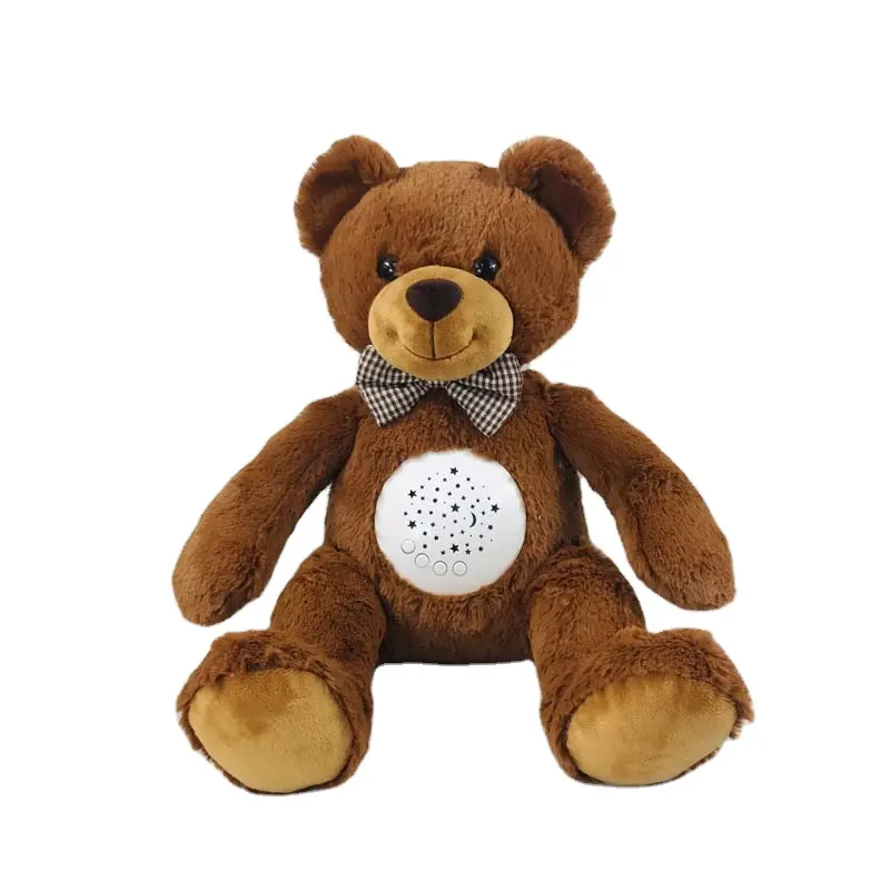 Proyeksi Bintang Mainan Boneka Hewan Beruang Teddy, Cahaya Malam dengan Suara Pengantar Tidur