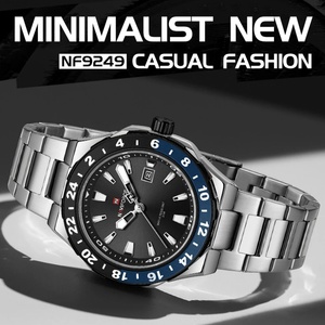 NAVIFORCE Montre de sport de luxe à quartz avec calendrier lumineux pour homme, montre-bracelet étanche en acier inoxydable, Relogio Masculino - Product Image 3