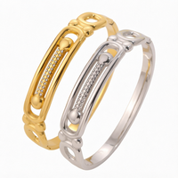 Bracelet Gaovo de luxe léger ajouré pavé de zircone cubique, plaqué or 18 carats, en acier inoxydable, élégant, résistant au ternissement, bijoux de mode pour femme