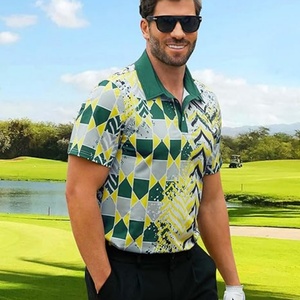 Camisetas de Golf para Hombre, Tejidas, de Manga Corta, Transpirables, de Secado Rápido, que Absorben la Humedad, Deportivas, Estampadas - Product Image 6