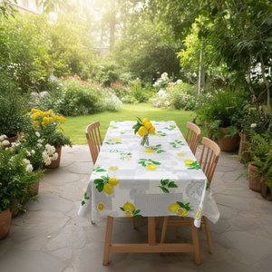 Erpsl <b>Tablecloth</b> 1.4x20m PVC Printed Lemon Pattern For Dining Table - Product Image 3
