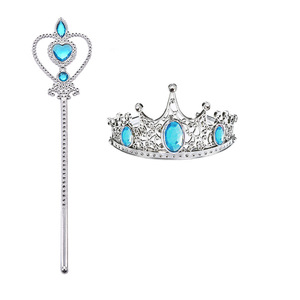 Accessoires <span class=keywords><strong>de</strong></span> princesse Elsa : Gants, baguette magique, couronne, ensemble <span class=keywords><strong>de</strong></span> bijoux, perruque tressée <span class=keywords><strong>pour</strong></span> robe <span class=keywords><strong>de</strong></span> princesse Blanche-<span class=keywords><strong>Neige</strong></span>, accessoires <span class=keywords><strong>de</strong></span> cosplay - Product Image 4