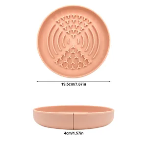 Plato de Silicona con Patrón Circular para Alimentación Lenta de Perros, Antideslizante y Anti-Asfixia, para Cachorros y Gatitos - Product Image 2