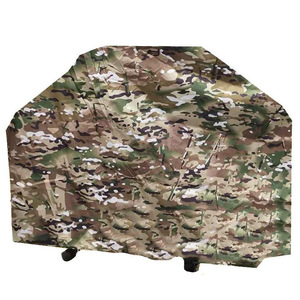 Housse de barbecue d'extérieur imperméable et anti-poussière de la série Camouflage 210D, housse pour foyer, housse pour meubles, pour accessoires au charbon de bois - Product Image 1