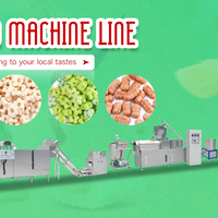 Machine à fabriquer des snacks soufflés au maïs, ligne d'extrusion à double vis avec remplissage central pour maïs, riz et farine de blé