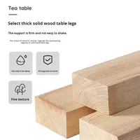 2025 nouvelle Table basse en bois massif avec quatre chaises maison salon Table à thé chaise combinaison