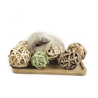 Lot de 6 jouets d'activités pour petits animaux, balles assorties pour lapins, jouets à mâcher pour la dentition, pour lapins, hamsters, cochons d'Inde