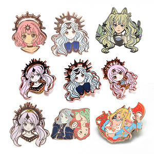 Spille Distintive Personalizzate in Metallo Placcato Oro, Nessun Ordine Minimo, Direttamente dalla Fabbrica, Smalto Rigido, Stile Anime e Cartoni Animati, Design Antico e Moderno - Product Image 6