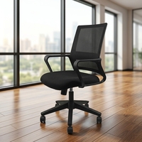 Fauteuil de Direction Ergonomique Pivotant en Tissu de Luxe, Réglable en Hauteur, pour Bureau, Atelier et Salon