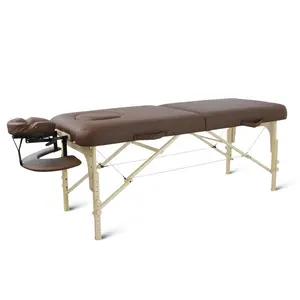 Fabbrica specializzata comodo lettino da massaggio Mobile per salone di bellezza lettino da massaggio pieghevole in legno