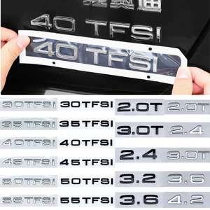 Aplicable Audi Q2 <span class=keywords><strong>Q3</strong></span> Q5 Q7 Q8 <span class=keywords><strong>maletero</strong></span> trasero y etiquetas ABS pegatinas reutilizables para coche - Product Image 2