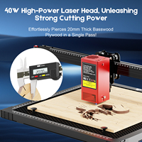 Máquina de Grabado Láser de Piedra de Granito 3D Twotrees TS2 de 40 Vatios, Mini Grabador Láser CNC Portátil para Bricolaje, para Metal, Madera, Contrachapado y MDF