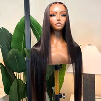 Perruque Lace HD 13x6 en cheveux humains brésiliens bruts, sans colle, avec frontal en dentelle 13x4, cheveux vierges alignés sur les cuticules, perruque ultra-lisse