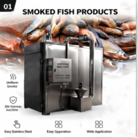 Four à fumage professionnel 1000L, électrique, commercial, au charbon de bois, au bois, au gaz, pour viande et poisson