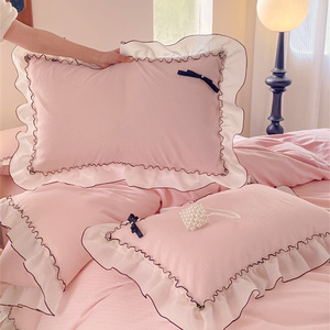 Sunny Trang Chủ Dệt Hoa Hồng In + Máy Cẩn Thận + Váy Ngủ Kiểu Công Chúa + Bộ Ga Trải Giường Bốn Mảnh Bộ Ga Trải Giường - Product Image 6