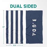 350gsm-400gsm Custom Made Logo Private Label Digital Printing Sublimated Green Leaf Design Microfiber Waffle Beach Towels