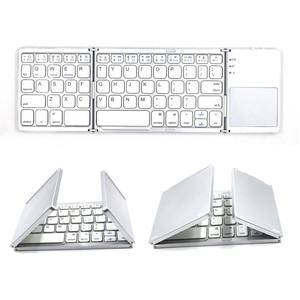 Custom Slim Russian Abs Arabic Pocket Wireless bluetooth Keyboard Foldable with Touchpad for lenovo for oppo - Product Image 2