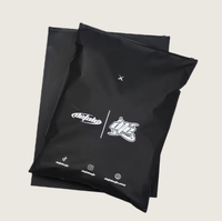 Sacs en polyéthylène personnalisés refermables pour vêtements, t-shirts, maillots de bain, avec fermeture éclair, en plastique givré noir
