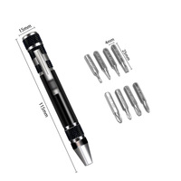 Juego de Destornilladores Tipo Pluma MYJ 8 en 1, Mini Kit Portátil Multiespecificación Btg-017, Juego de Destornilladores Tipo Pluma 8 en 1 Btg-0