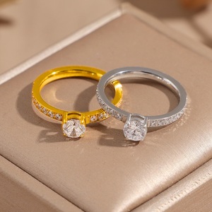 Anillos Románticos a Juego para Él y para Ella, de Oro, Plata, Acero Inoxidable, con Diamantes CZ, Anillo de Promesa, Juego de Joyería para Pareja, Regalo de Aniversario - Product Image 3