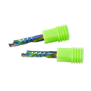 Fraise à un dents à coupe ascendante et descendante avec revêtement DLC pour routeur CNC, pour acrylique, PVC et panneaux de particules - Product Image 4