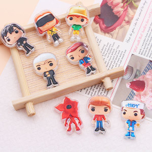 Breloques en acrylique imprimées et gaufrées version Q Stranger Things pour DIY, perles pour stylos, bibelots, perles pour téléphone - Product Image 3