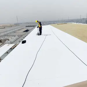 Manufacturer 60 mil TPO Waterproofing Membrane Mechanically Fastened Roofing Systems Reinforced with Polyester