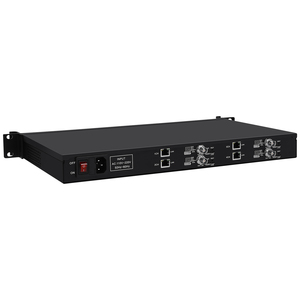 Decodificador de Transmisión de Video IP a SDI de 1U y 4 <span class=keywords><strong>Canales</strong></span> H.265 H.264, Decodificador de Cámara IP para Decodificar RTSP UDP M3U8 HLS SRT RTMP - Product Image 1