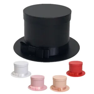 Круглая коробка для цветов, высокая шляпа в форме розы, Подарочная бумажная упаковочная коробка с галстуком-бабочкой, украшение для джентльмена, рекламный подарок