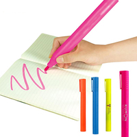 Surligneur géant pour étudiants avec logo personnalisé, pointe oblique, ensemble en plastique de couleur fruitée avec emballage parfumé