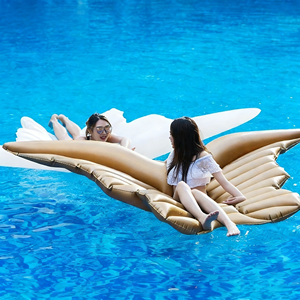 Shake Tone Seaside Floating Row Butterfly Net Red Wings Water Inflatable Swimming PVC Circle Adult Firebird Children Mount - Product Image 2