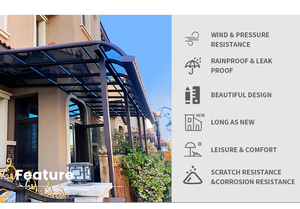 Tettoia per Finestre in Vetro, Pensilina per Porte, Tettoia ad Arco per Porta d'Ingresso o Finestra - Product Image 2