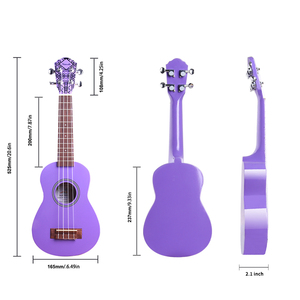 <span class=keywords><strong>Ukelele</strong></span> Soprano de Madera Real de 21 Pulgadas para Principiantes, Instrumento Musical al por Mayor, Regalo de Navidad, <span class=keywords><strong>Mini</strong></span> Guitarra <span class=keywords><strong>Ukelele</strong></span> para Niños, Color Morado - Product Image 4