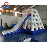 Piscine gonflable pour sports nautiques, échelle pyramidale gonflable, mur d'escalade, toboggan aquatique