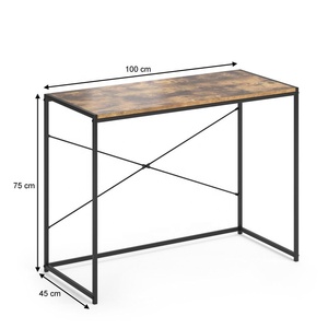 Scrivania a soppalco 100x45x75cm scrivania per Computer in legno <span class=keywords><strong>Vintage</strong></span> scrivania da lavoro per ufficio per piccoli spazi scrivania studio industria tavolo moderno - Product Image 2