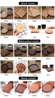 Artisanat en bois d'acacia sous-verres avec logo personnalisé boîtes en bois panneaux muraux pour bar maison Table bureau table basse élégante