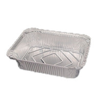 Plaque de cuisson rectangulaire jetable en aluminium, résistante au four, pour boulangerie professionnelle et services de traiteur