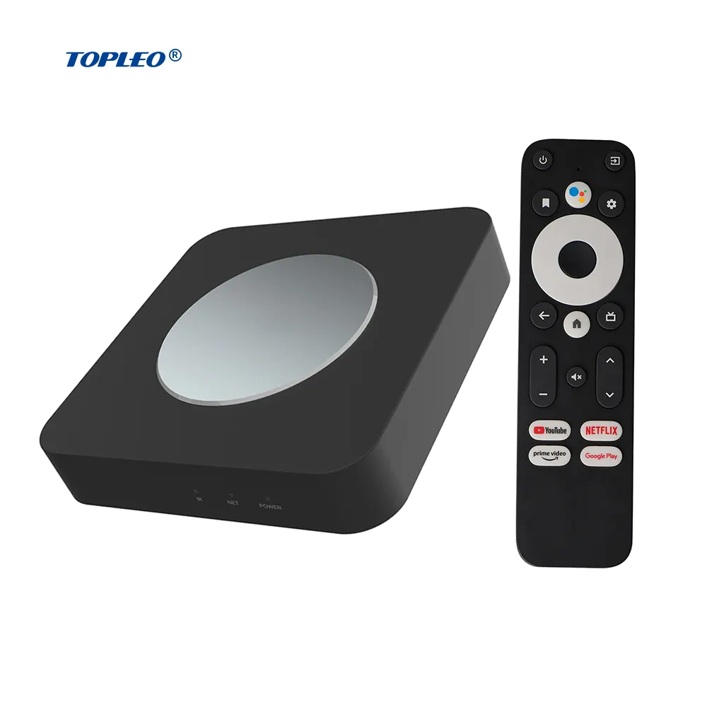Topleo KM2 plus Atv Box Certified amlogic Quad Core Wifi 5g smart android 11 s905x4 mecool android tv box