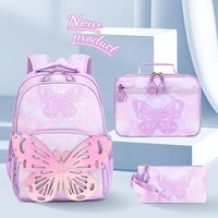 Mochila Escolar para Niñas al por Mayor, Nueva, con Diseño Creativo de Mariposas, Moderna y Versátil