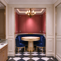 Conception d'intérieur de boutique de bijoux vintage européenne sur mesure, ensemble complet d'armoires de présentation de bijoux, solution de mise en équipement de magasin de détail tout-en-un