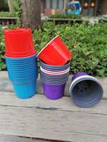 Mini pot de fleurs succulentes de jardin de semis double couleur en plastique PP pour serre bon marché en gros